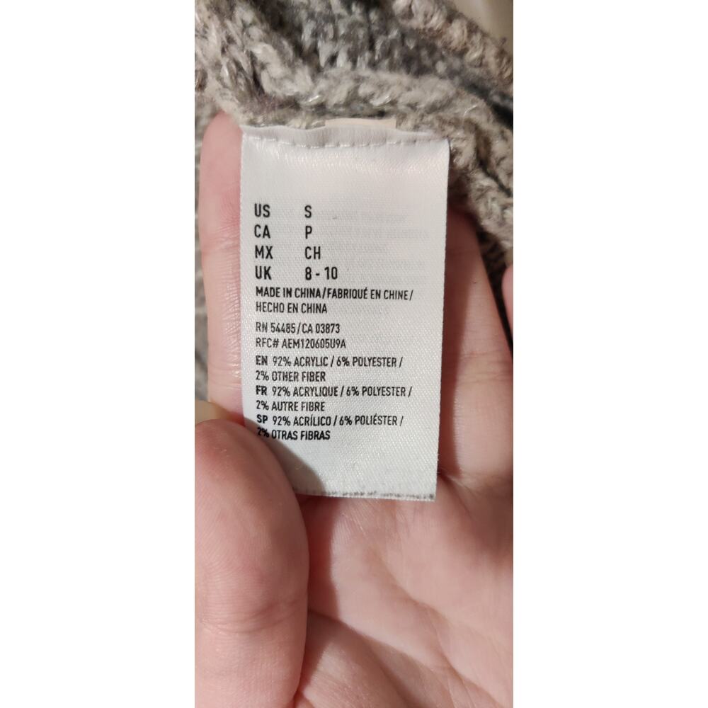 American Eagle Outfitters Southwest Pattern Grey Long Cardigan Size S Fair Isles - Picture 5 of 7